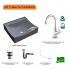 Kit Cuba Q440 Com Torneira 1198 Metal E Válvula Click 1 Pol.