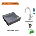 Kit Cuba Q440 Com Torneira 1198 Metal E Válvula Click 1 Pol.
