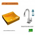 Kit Cuba Q440 Com Torneira Luxo 1195 Metal 1/4 Volta Compace