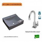 Kit Cuba Q440 Com Torneira Luxo 1195 Metal 1/4 Volta Compace