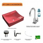 Kit Cuba Q440 Com Torneira Luxo 1195 Metal E Válvula Click 1"