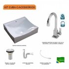 Kit Cuba Q440 Com Torneira Luxo 1195 Metal Válvula 1 Pol. Sif