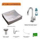 Kit Cuba Q440 Com Torneira Luxo 1195 Metal Válvula 1 Pol. Sif