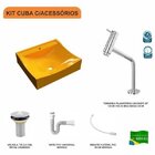 Kit Cuba Q440 Com Torneira Pratika 1060 Metal E Válvula 1 Pol