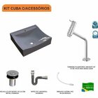 Kit Cuba Q440 Com Torneira Pratika 1060 Metal E Válvula Click