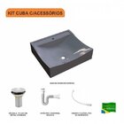 Kit Cuba Q440 Com Válvula 1 Pol. E Sifão Pvc E Flexível Compa