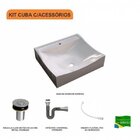 Kit Cuba Q440 Com Válvula Click 1 Pol. Sifão Cromado E Flexív