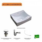 Kit Cuba Q440 Com Válvula Click 1"g Pol. E Sifão Cromado E Fl