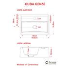 Kit Cuba Q45 C/torneira 1198 Metal + Válvula 1'' (2,6cm) + Si