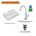 Kit Cuba Q45 C/torneira 1198 Metal + Válvula Click 1 1/2'' (0