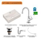 Kit Cuba Q45 C/torneira 1198 Metal + Válvula Click 1 1/2'' (0