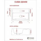 Kit Cuba Q45 Com Torneira 1198 Metal E Válvula 1" Pol. Compac
