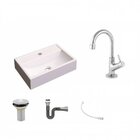 Kit Cuba Q45 Com Torneira 1198 Metal E Válvula 1 Pol. Sifão C