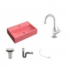 Kit Cuba Q45 Com Torneira 1198 Metal E Válvula 1 Pol. Sifão C