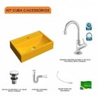 Kit Cuba Q45 Com Torneira 1198 Metal E Válvula Click 1 Pol. 1