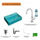 Kit Cuba Q45 Com Torneira 1198 Metal E Válvula Click 1 Pol. 1