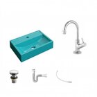 Kit Cuba Q45 Com Torneira 1198 Metal E Válvula Click 1 Pol. 1