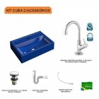 Kit Cuba Q45 Com Torneira 1198 Metal E Válvula Click 1 Pol. 1