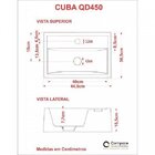 Kit Cuba Q45 Com Torneira 1198 Metal E Válvula Click 1 Pol. 1