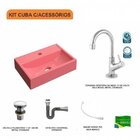 Kit Cuba Q45 Com Torneira 1198 Metal E Válvula Click 1 Pol. 1