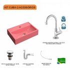 Kit Cuba Q45 Com Torneira 1198 Metal E Válvula Click 1 Pol. 1