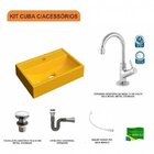 Kit Cuba Q45 Com Torneira 1198 Metal E Válvula Click 1 Pol. S