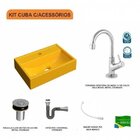 Kit Cuba Q45 Com Torneira 1198 Metal E Válvula Click 1"b Pol.