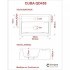 Kit Cuba Q45 Com Torneira Luxo 1195 Metal 1/4 Volta Compace A