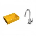 Kit Cuba Q45 Com Torneira Luxo 1195 Metal 1/4 Volta Compace A