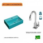 Kit Cuba Q45 Com Torneira Luxo 1195 Metal 1/4 Volta Compace A