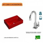 Kit Cuba Q45 Com Torneira Luxo 1195 Metal 1/4 Volta Compace V