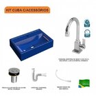Kit Cuba Q45 Com Torneira Luxo 1195 Metal E Válvula Click 1"b