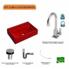 Kit Cuba Q45 Com Torneira Luxo 1195 Metal E Válvula Click 1"b