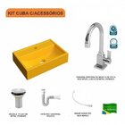 Kit Cuba Q45 Com Torneira Luxo 1195 Metal Válvula 1 Pol. Sifã