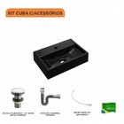 Kit Cuba Q45 Com Válvula Click 1.1/2" E Sifão Cromado E Flexí