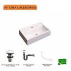 Kit Cuba Q45 Com Válvula Click 1.1/2" E Sifão Cromado E Flexí