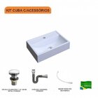 Kit Cuba Q45 Com Válvula Click 1.1/2" E Sifão Cromado E Flexí