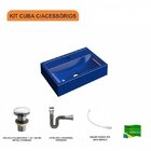 Kit Cuba Q45 Com Válvula Click 1.1/2" E Sifão Cromado E Flexí