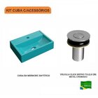 Kit Cuba Q45 Com Válvula Click Botão 1 Pol. Compace Azul Turq