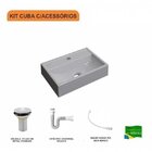 Kit Cuba Q45 E Válvula 1 Pol. Com Sifão Pvc E Flexível Compac