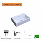 Kit Cuba Q45 E Válvula Click 1"b Pol. Com Sifão Cromado E Fle