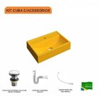 Kit Cuba Q45 E Válvula Click 1"g Pol. Com Sifão Pvc E Flexíve
