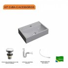 Kit Cuba Q45 E Válvula Click 1"g Pol. Com Sifão Pvc E Flexíve