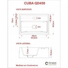 Kit Cuba Q45 E Válvula Click 1"g Pol. Com Sifão Pvc E Flexíve