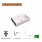 Kit Cuba Q45 E Válvula Click 1"g Pol. Com Sifão Pvc E Flexíve