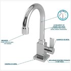 Kit Cuba Q45 Torneira Luxo 1195 Metal Válvula Click 1 Polegad