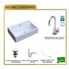 Kit Cuba Q45 Torneira Luxo 1195 Metal Válvula Click 1 Polegad
