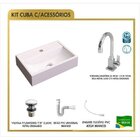 Kit Cuba Q45 Torneira Luxo 1195 Metal Válvula Click 1 Polegad