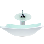 Kit Cuba Quadrada Branco + Torneira Cascata + Válvula