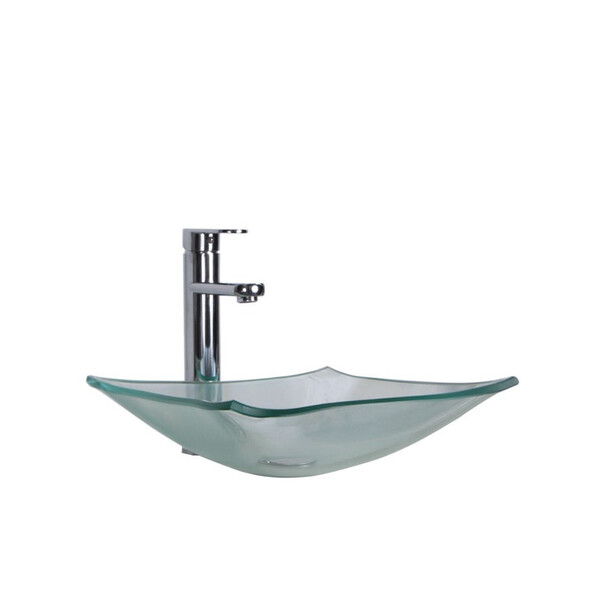 Kit Cuba Quadrada Incolor + Torneira Absolute Cromada + Válvu